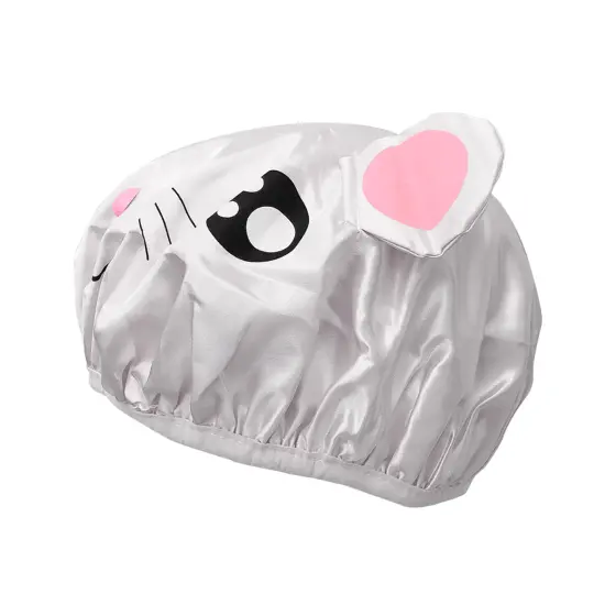 Wrapables Fun and Novelty Double Layer Waterproof Shower Caps for Kids (Set of 2) Animal Ears {4}