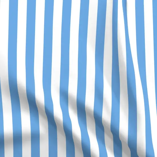 Various Fabrics by the Yard or Fat Quarter Coastal Beach Blue White Cabana Hut Tent Stripes Retro Large Scale Custom Printed Fabric by Spoonflower {5}