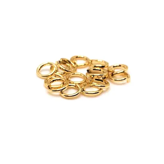 100, 500 or 1,000 Pieces: 4 mm KC Gold/Light Gold Open Jump Rings, 21g {1}