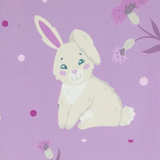 Northlight Easter Rabbit Rectangular Tablecloth - 70" - Purple {5}