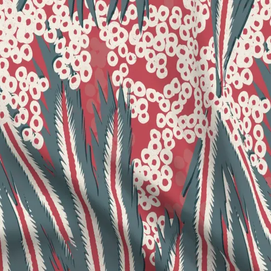 Various Fabrics by the Yard or Fat Quarter Magenta Retro Bird Feathers Abstract Animal Tropical Large Scale Custom Printed Fabric by Spoonflower {5}