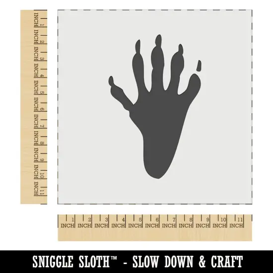 Raccoon Trash Panda Foot Print Wall Cookie DIY Craft Reusable Stencil {1}