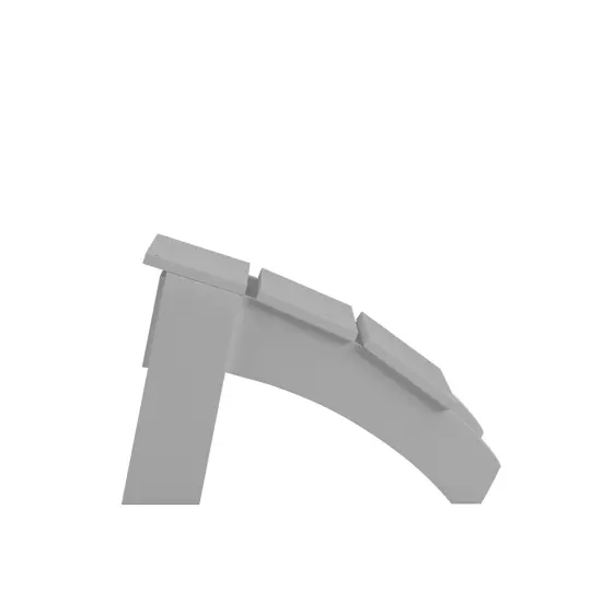 Merrick Lane Piedmont Modern All-Weather Poly Resin Wood Adirondack Ottoman Foot Rest Black {10}