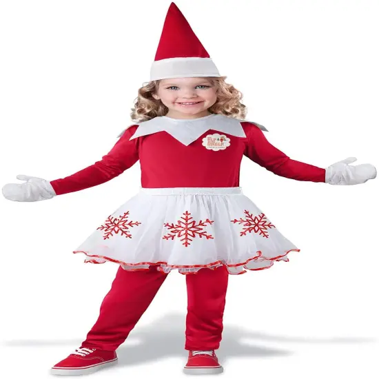 Elf On The Shelf Girl Elf Toddler Costume {1}