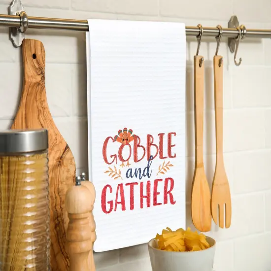 Gobble & Gather Embroidered & Waffle Weave Kitchen Dishtowel {5}