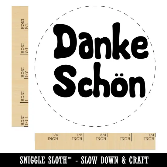 Danke Schön German Thank You Very Much Rubber Stamp for Stamping Crafting Planners {1}