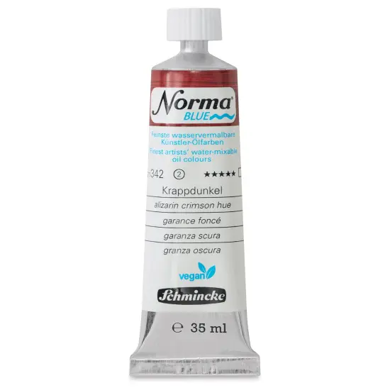 Schmincke Norma Blue Water-Mixable Oil Paint - Alizarin Crimson Hue, 35 ml {1}