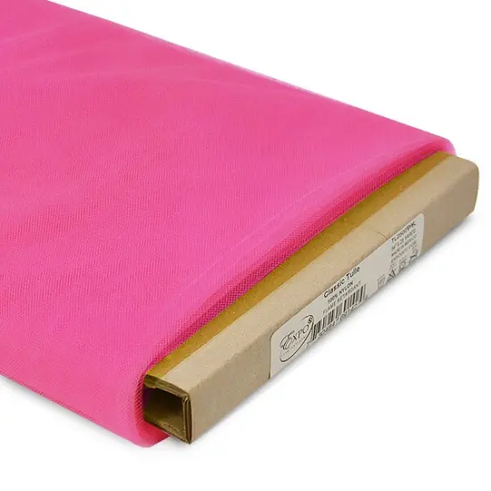 Premium Matte Tulle Fabric Bolt of 54 inch X 25 Yards Pink {1}