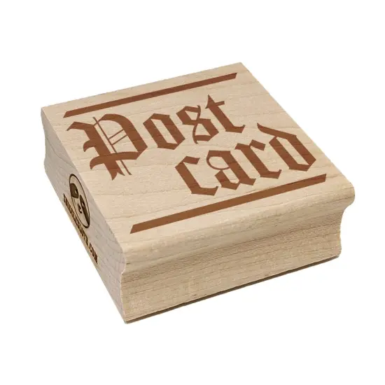 Postcard Old Timey Text Square Rubber Stamp for Stamping Crafting {7}