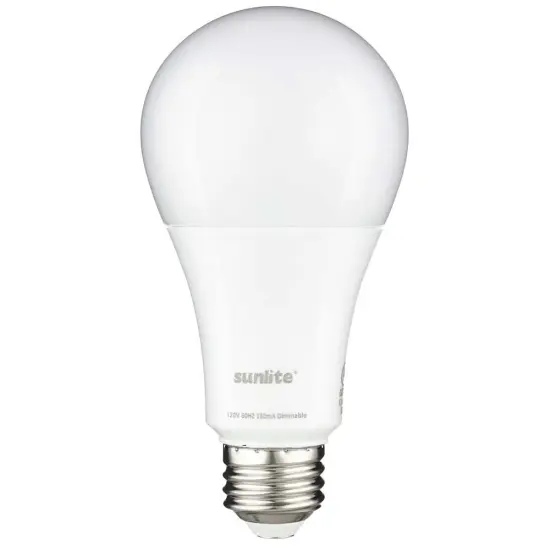 Sunlite 19w 3-Way LED A21 Dimmable 5000k Super White E26 Medium Base Bulb {1}