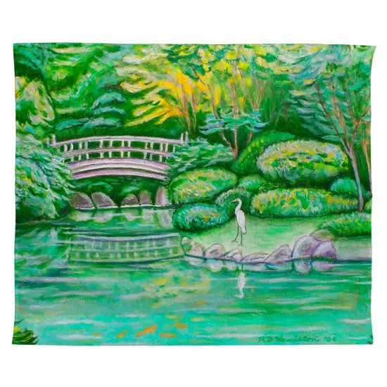 Betsy Drake Japanese Garden Outdoor Wall Hanging 24x30 {1}