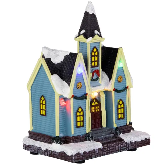 Northlight LED Lighted Snowy Church Christmas Village Display Piece - 6" Multi {7}