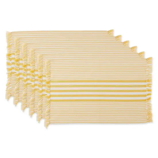 DII Spice Tonal Stripe With Fringe Placemat (Set of 6) {1}