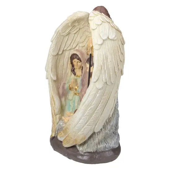 Northlight Holy Family and Angel Christmas Nativity Decoration - 11.25&rdquo; Silver {4}