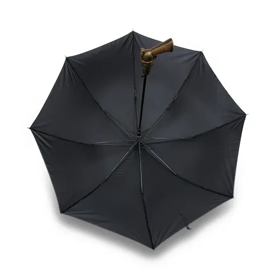 50 in. Peacemaker Handle Black Auto Open Stick Umbrella {5}