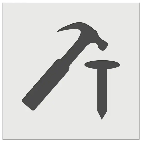 Hammer and Nail Construction Wall Cookie DIY Craft Reusable Stencil {2}