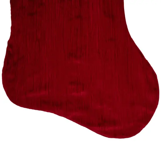 Northlight 50" Red and White Jumbo Velveteen Christmas Stocking {6}