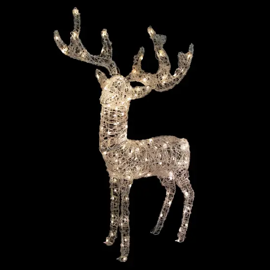 Northlight 46.5" LED Lighted Commercial Grade Acrylic Reindeer Outdoor Christmas Decoration Clear {1}