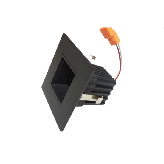 NICOR 2 in. Square LED Downlight with Baffle Trim in Black, 3000K Soft White {2}