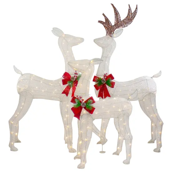 Northlight LED Lighted Reindeer Family Outdoor Christmas Decorations - Warm White - Set of 3 {3}