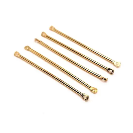 4, 20 or 50 Pieces: KC Gold / Light Gold 40x2mm Simple Minimalist Bar Connectors {1}