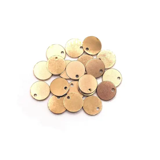 20, 50 or 100 Pieces: 8 mm Rose Gold Stamping Tag Blanks {1}