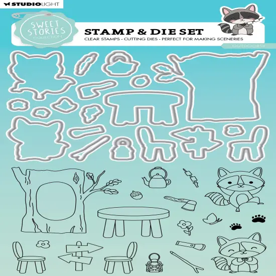 Studio Light Sweet Stories Stamp & Cutting Die-Nr. 74, Outdoorsy {1}
