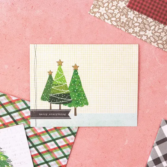 American Crafts A2 Cards W/Envelopes (4.375"X5.75") 40/Box-Vicki Boutin Evergreen & Holly {3}