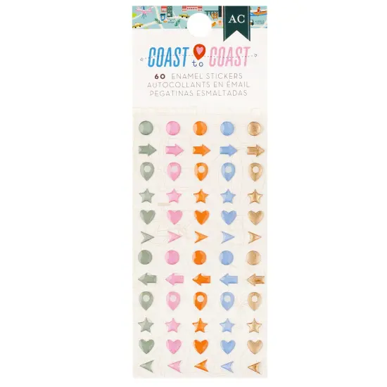 American Crafts Coast-to-Coast Enamel Dots 60/Pkg-Gold Foil {1}