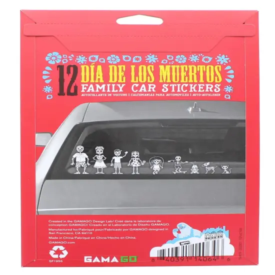 GAMAGO Dia De Los Muertos Car Stickers | Set of 12 {4}