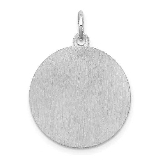 Sterling Silver Lhasa Apso Disc Charm Pendant Jewelry 26mm x 19mm {3}