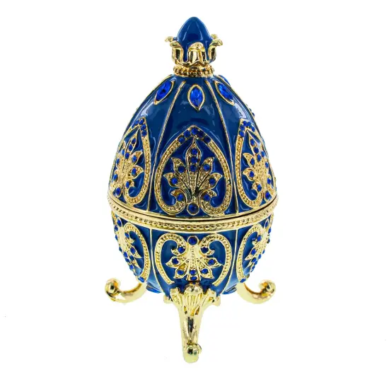 Blue Jewel Royal Inspired Easter Egg 4.5 Inches {1}