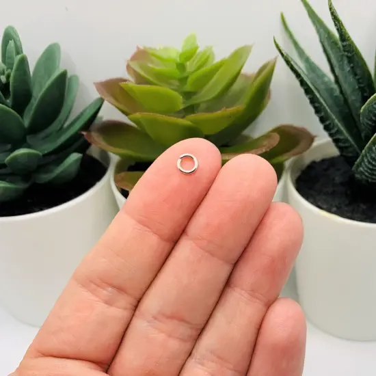 100, 500 or 1,000 Pieces: 5 mm Rhodium Silver Open Jump Rings, 18g {3}