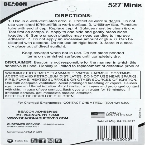 Beacon Mini 527 Tube 6/Pkg-5ml {3}