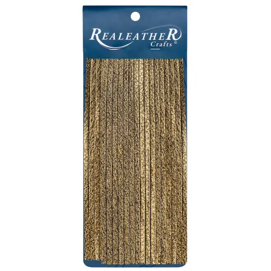 Realeather(R) Crafts Metallic Deerskin Fringe 2"X6" 2/Pkg-Bronze {1}