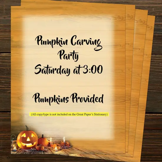 Great Papers! Pumpkin Farmhouse Letterhead, for Invitations, Announcements and Personal Messages, Printer Friendly 8.5" x 11", 50 Pack (2023035) {3}