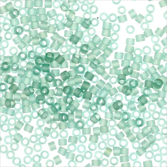 Miyuki Delica Seed Bead 11/0 Matte Glazed Luster Seafoam Green {3}