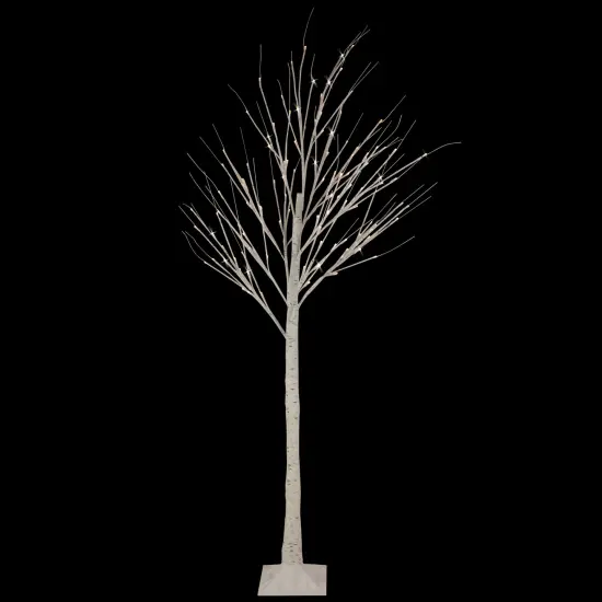 Northlight 6' LED Lighted White Christmas Twig Tree - Warm White Lights {4}