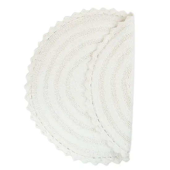 DII Gray Large Oval Crochet Bath Mat {2}