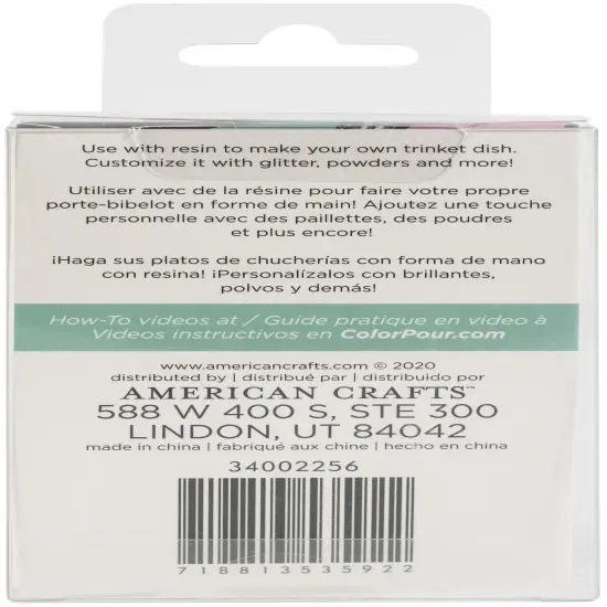 American Crafts Color Pour Resin Mold-Hand Dish {2}