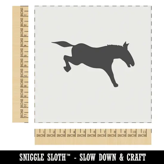 Donkey Kicking Solid Wall Cookie DIY Craft Reusable Stencil {1}