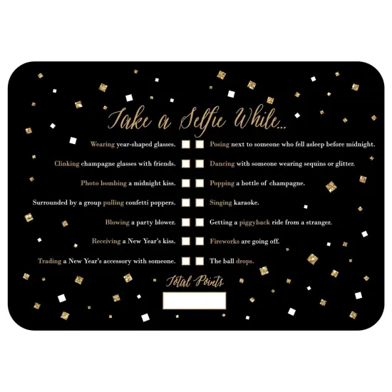 Big Dot of Happiness New Year's Eve - Gold - Selfie Scavenger Hunt - New Years Eve Game - Set of 12 {3}
