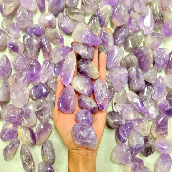 Large Tumbled Amethyst Crystals - 1.5 to 2.5 inches {1}