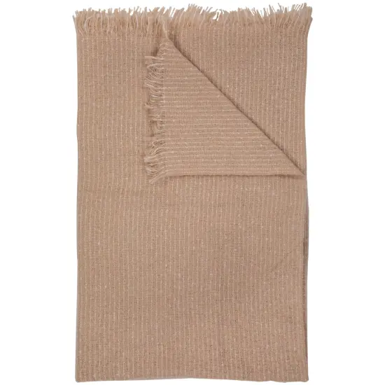 Northlight Light Coffee Throw Blanket with Fringe 50" x 60" Brown {6}