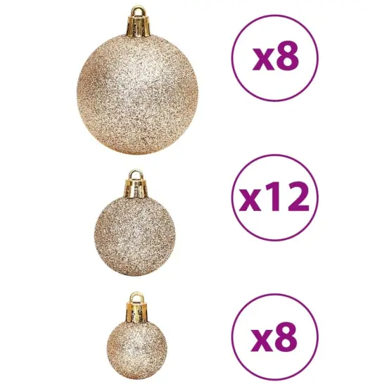 Christmas Baubles 100 pcs1.2" / 1.6" / 2.4" Champagne and Brown {5}