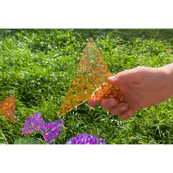 Rainbow Glitter Shapes - Set of 21 - 7 Colors - Explore Colors and Early Geometry {4}