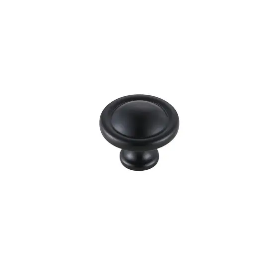 Garlande 1.2" Diameter Matte Black Mushroom Knob Multipack (Set of 10) {4}