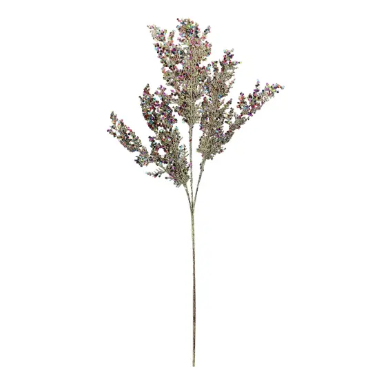 CC Home Furnishings 31" Vibrantly Colored Cirque Sequin and Glitter Cedar Artificial Spray Multi {3}