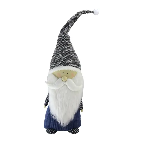 Northlight Standing Santa Gnome Figure with Mustache and Long Beard - 27.5" - Blue {1}