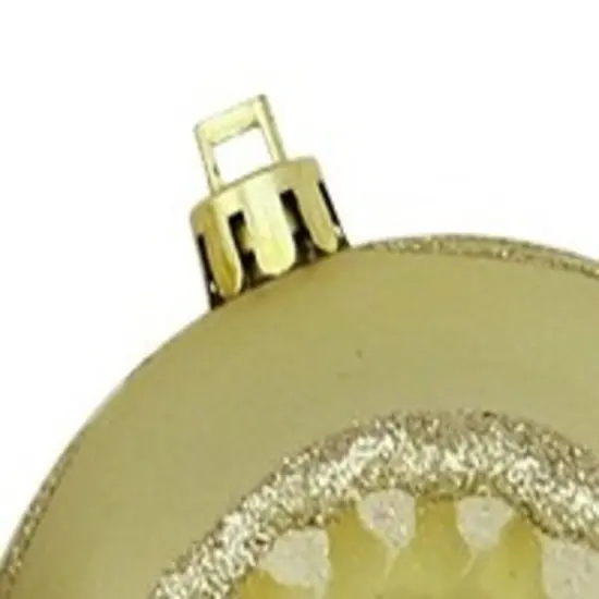 Northlight Shatterproof Retro Reflector Christmas Ball Ornaments - 3.25" (80mm) - Champagne Gold - 5ct {3}